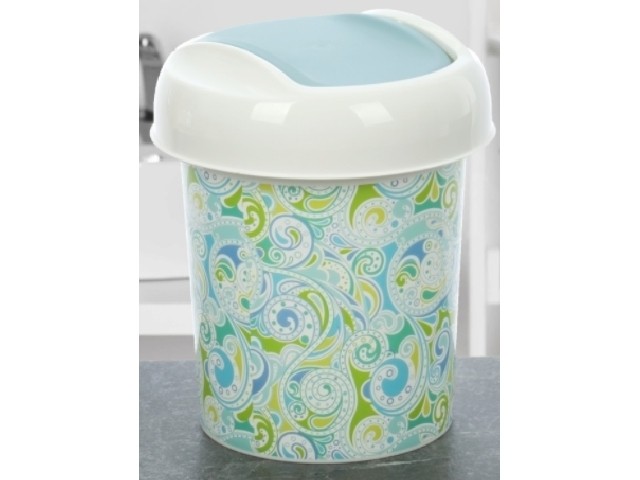 Контейнер для мусора 1 л декор Пейсли 4128/30